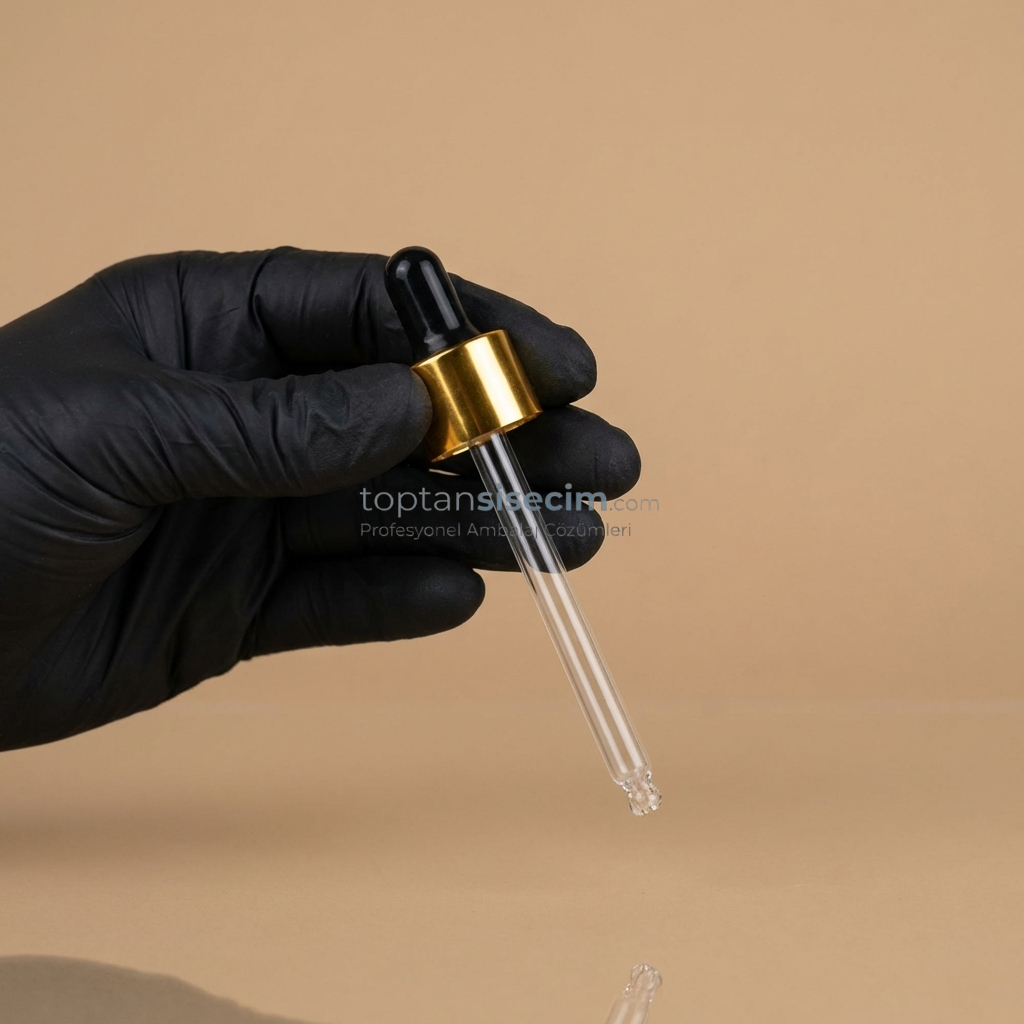 18 MM 50 CC SİYAH EMZİKLİ GOLD METAL CAM DAMLALIK TAKIMI