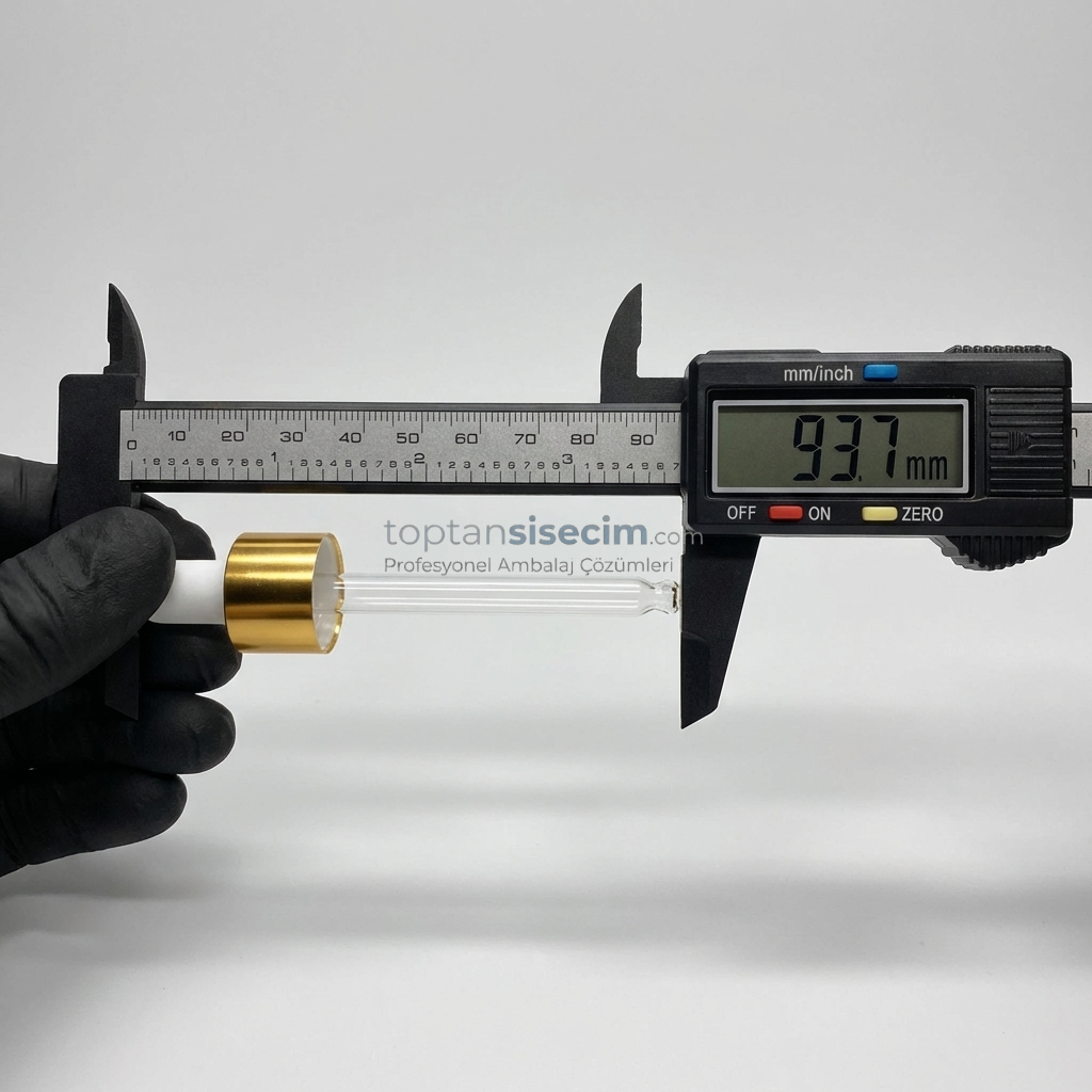 18 MM 30 CC BEYAZ EMZİKLİ GOLD METAL CAM DAMLALIK TAKIMI