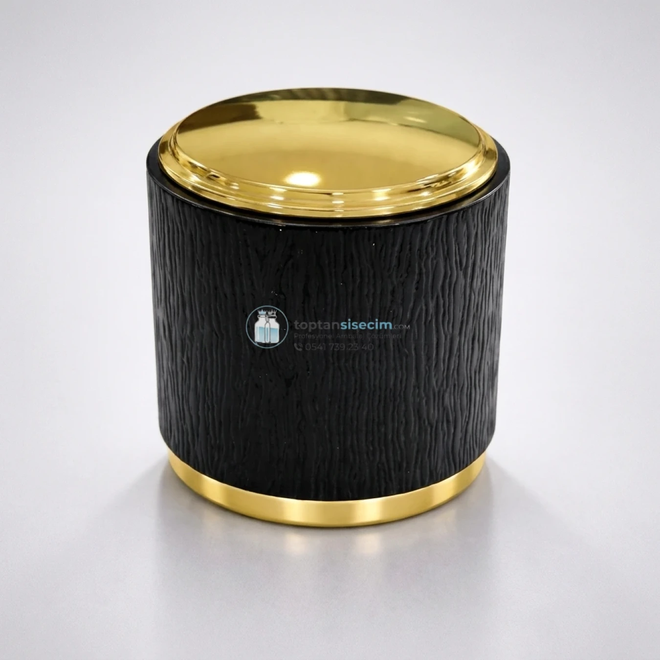 PLAGC03 GOLD SİYAH DOKULU GOLD DETAYLI PARFÜM ŞİŞESİ KAPAĞI