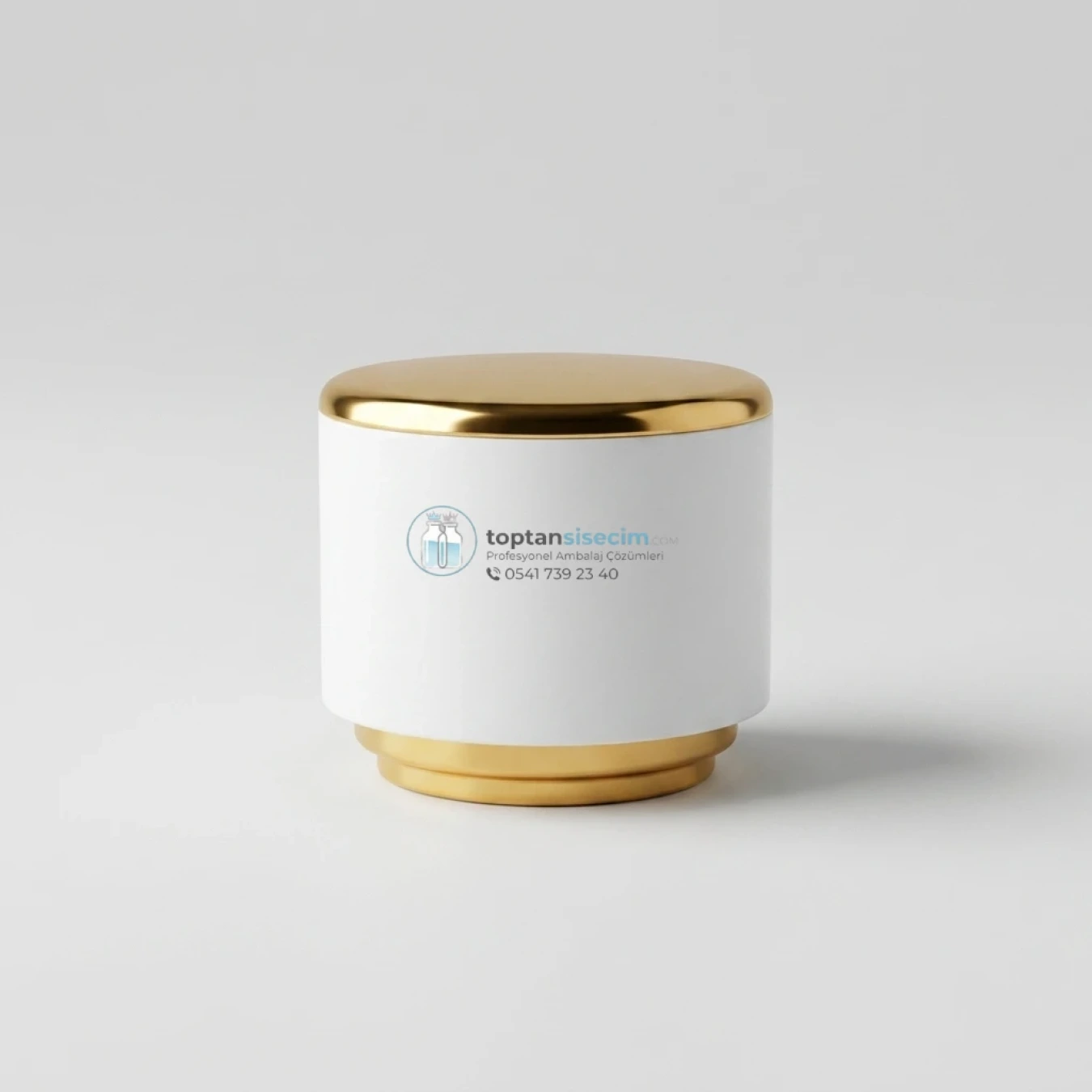 PLGEN01 WHT BEYAZ GOLD DETAYLI PARFÜM ŞİŞESİ KAPAĞI