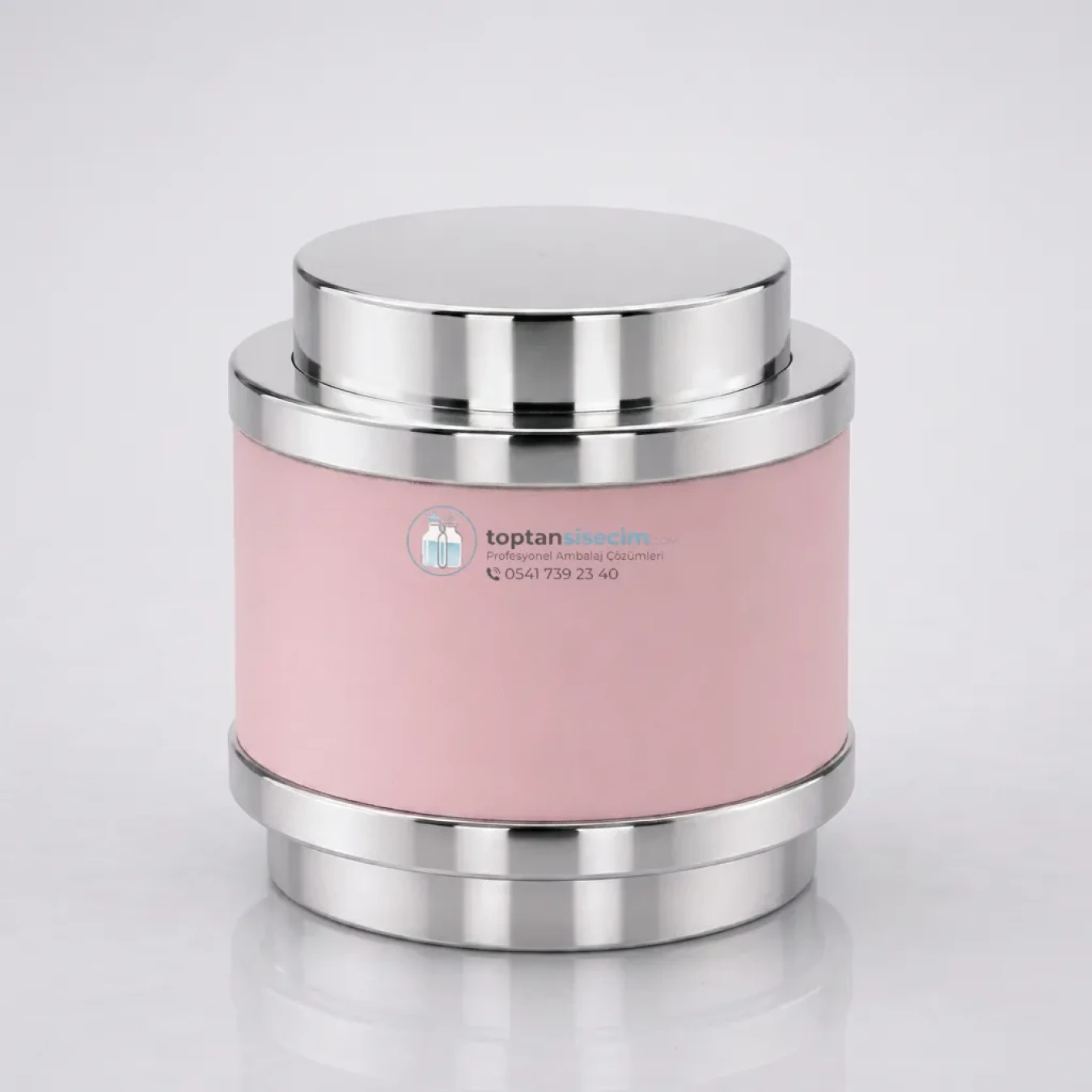 XC0108S PUDRA PEMBE SILVER DETAYLI PARFÜM ŞİŞESİ KAPAĞI